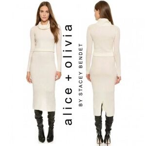 Alice and Olivia Wool and Cashmere Midi Dress